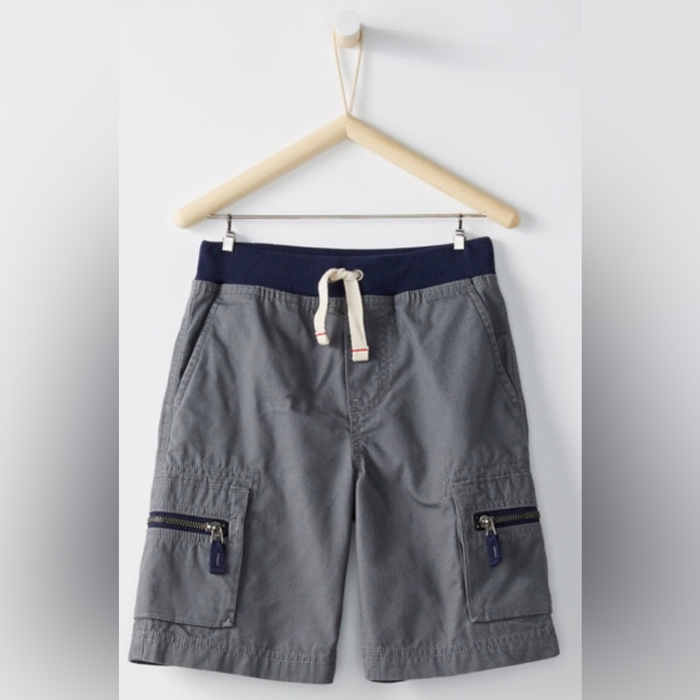 KIDS Hanna Andersson Distressed Rugged Antwerp Grey Cotton Cargo Short - SIZE 5